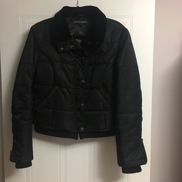 Steve Madden Jackets & Blazers - Steve Madden Cropped Puffer Jacket Black XL